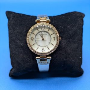 Vintage Anne Klein Wrist Watch Gold Diamond