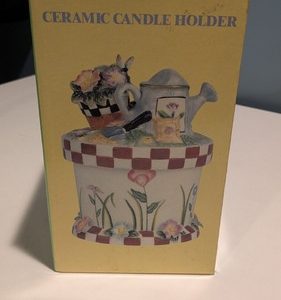 Ceramic decorative scented candle, very unique container, looks like a porcelain