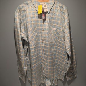 NEW ECKO UNLTD Mens button up long sleeve shirt SIZE XL Light Blue