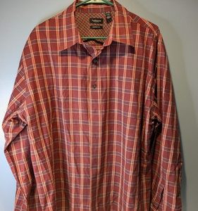 Van Heusen Classic Fit Mens Button Down Long Sleeve Shirt XL 17 17 1/2