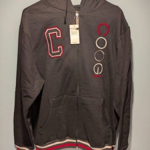 NWT Y2K Coogi Zip Up Hoodie Sweatshirt Jacket Grey & Red Embroidered L