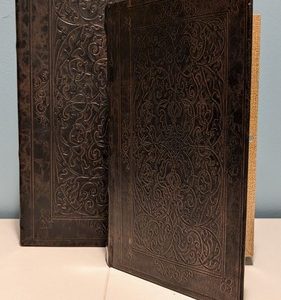 12-495.jpg Art Nouveau Book Box Set of 2 Big Small Stash Secret Magnetic