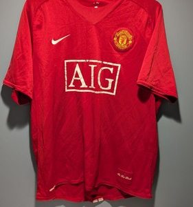Manchester United 2007 2009 Home Football Shirt Tevez #32 Soccer jersey Size M L