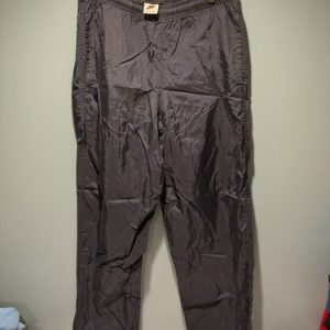 VINTAGE 90s Nike Nylon Joggers Size M Lined Windbreaker Track Pant Blue