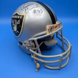 NFL Oakland Raiders James Harris Signed Auto Riddell Mini Helmet #93