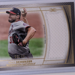 2021 Topps Definitive Collection Jumbo Relic /50 Max Scherzer #DJR-MSC