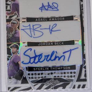 2022 Leaf Metal Triple Rookie Auto Adael Amador Jordan Beck Sterlin Thompson #/5