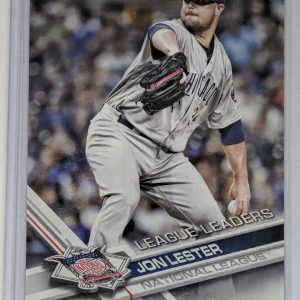 2017 Topps Jon Lester Series 1 Vintage Stock Logo Variation /99