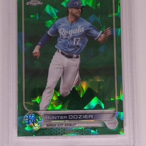 2022 Topps Chrome Update Sapphire Hunter Dozier #US184 - Green /75 PSA 10
