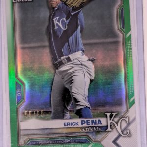 2021 Bowman Draft Chrome Green Refractor /99 Erick Pena #BDC-178