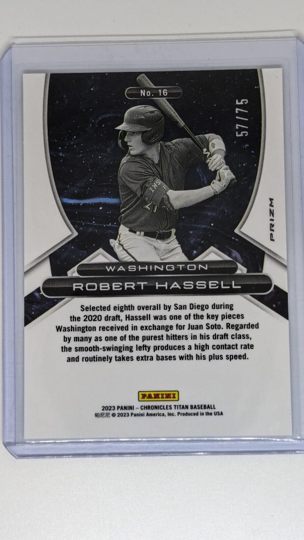 2023 Chronicles Titan Robert Hassell /75 Washington Nationals #16 - Image 2