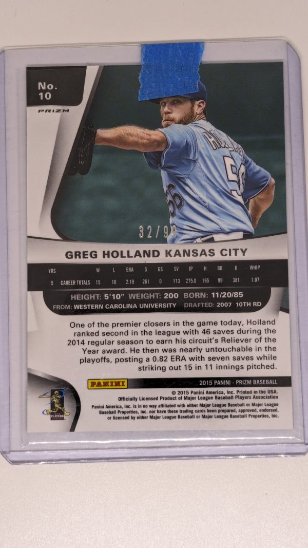 2015 Panini Prizm Purple Flash Prizm /99 Greg Holland #10