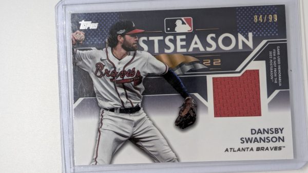 2023 topps ppr-ds dansby swanson postseason performance relic /99