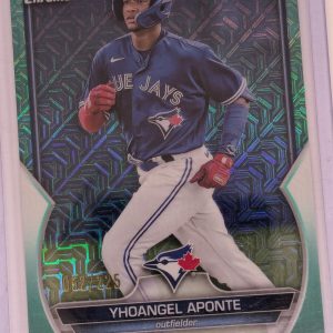 2023 Bowman Chrome Mojo #BCP-110 Yhoangel Aponte 1st Toronto Blue Jays /225 aqua