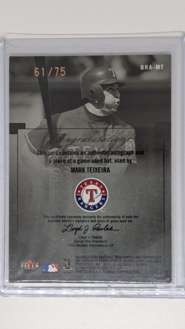 2004 fleer mark teixeira bat rack bra-mt /75 - Image 2