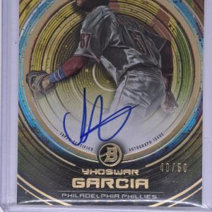 2022 Bowman Inception Prospect Auto Gold Foil /50 Yhoswar Garcia #PA-YG Auto