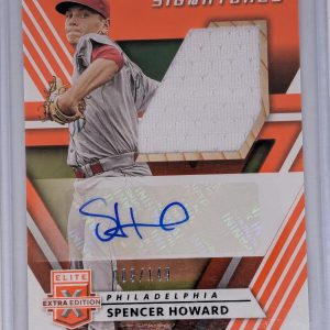 2020 Elite Extra Future Threads Red #SH Spencer Howard Jersey Autograph /149