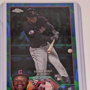 2023 Topps Chrome Update Oscar Gonzalez RC Refactor SP /125- Gaurdians