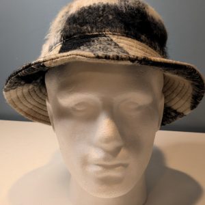 Fuzzy Tan Brown Black Bucket Hat