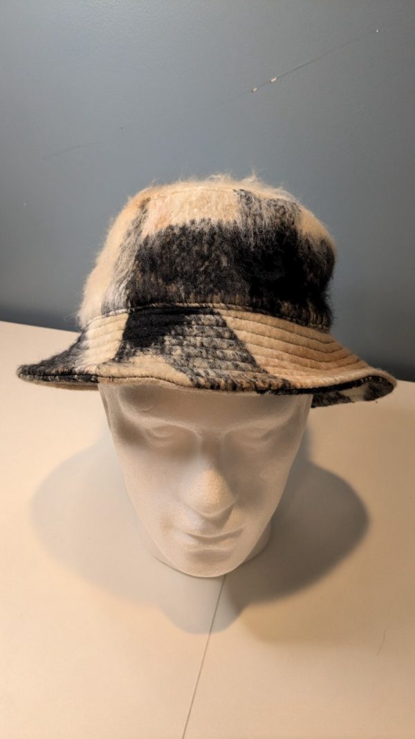 Fuzzy Tan Brown Black Bucket Hat - Image 10