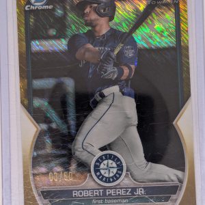 2023 Bowman Chrome 1st ROBERT PEREZ JR Gold Shimmer Refractor RC #'d /50