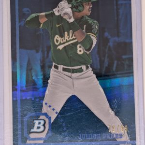 2022 Bowman Heritage Chrome Prospects Blue Refractor /99 Junior Perez #BHPC-93