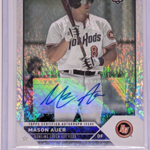 2023 Topps Pro Debut MASON AUER Speckle Parallel AUTO Rookie RC! /199