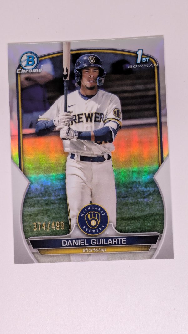 DANIEL GUILARTE * 2023 1ST BOWMAN CHROME SILVER REFRACTOR RC # 499