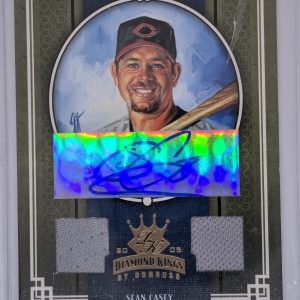 2005 Donruss Sean Casey Diamond Kings DK Auto Jersey Signed Reds 8 /10