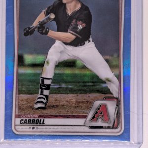 CORBIN CARROLL 2020 BOWMAN CHROME DRAFT ROOKIE DIAMONDBACKS BLUE REFRACTOR /150