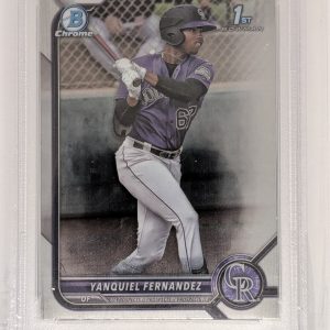 2022 Bowman Chrome Yanquiel Fernandez 1st Prospect #BCP-191 PSA 9 Rockies
