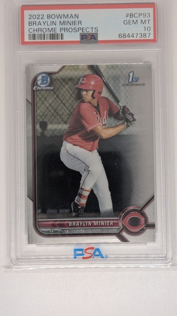 2022 Bowman Chrome 1st Braylin Minier PSA 10
