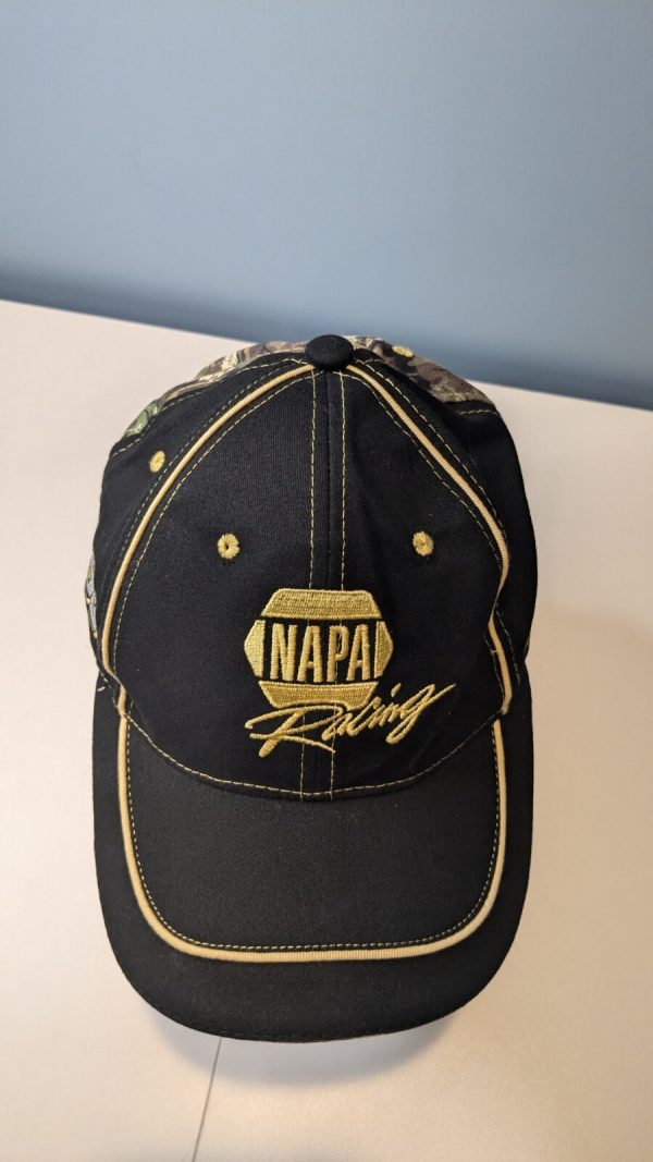 NAPA Racing Black and Yellow Camo Strapback Hat 56 #56 - Image 11