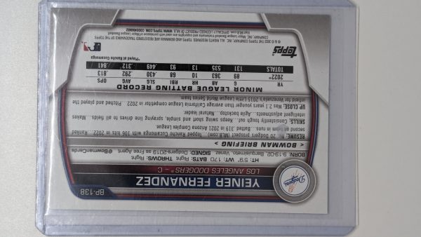 Yeiner Fernandez /150 Blue 2023 Bowman 1st Paper Baseball - Image 2