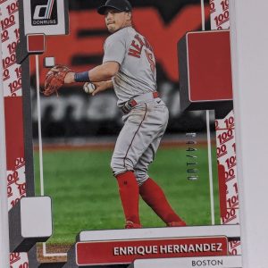 2022 Donruss One Hundred Parallel /100 Enrique Hernandez #138 Boston Red Sox