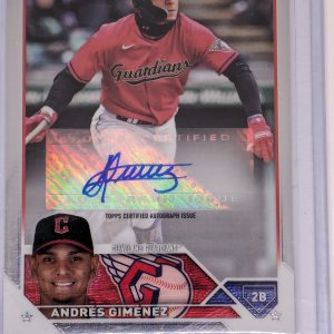 2023 topps chrome andres gimenez auto ac-ag