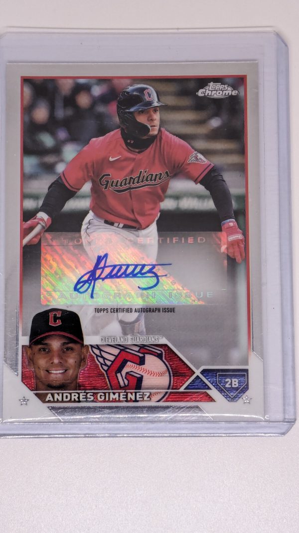 2023 topps chrome andres gimenez auto ac-ag