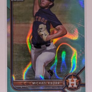 2022 Bowman Draft Chrome Aqua Lava Refractor /199 Michael Knorr #BDC-120