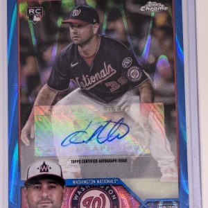 2023 Topps Chrome Update Jake Alu  RC Auto Blue Wave #/150 Washington Nationals