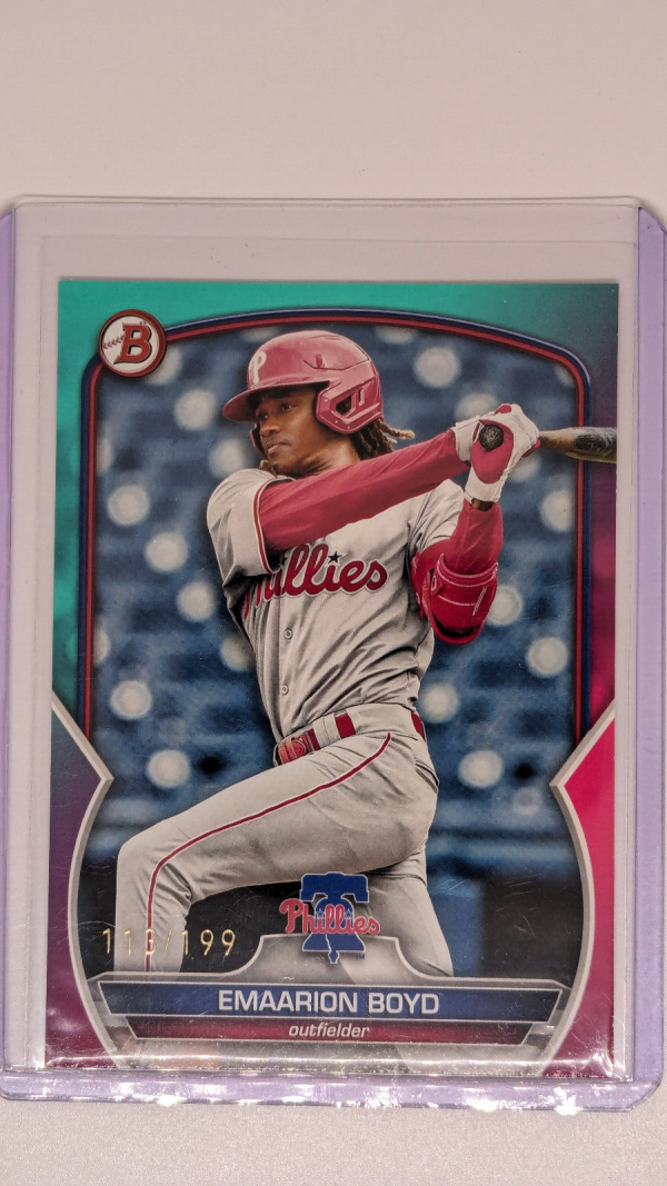 Emaarion Boyd 2023 Bowman Draft #BD-43 Pink Gradient /199