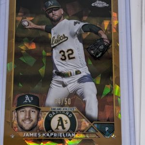 2023 Topps Chrome Update Sapphire Edition Gold /50 James Kaprielian #USCS240