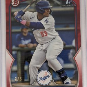 2023 Bowman Prospects Red Yunior Garcia # /5 1st Bowman