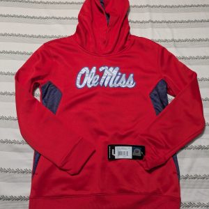 Ole Miss Boys Sweatshirt Hoodie Red Size Medium 10/12