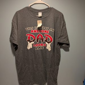 Disney Awesome Dad Looks Like T Shirt Gildan Size L Mickey Hands