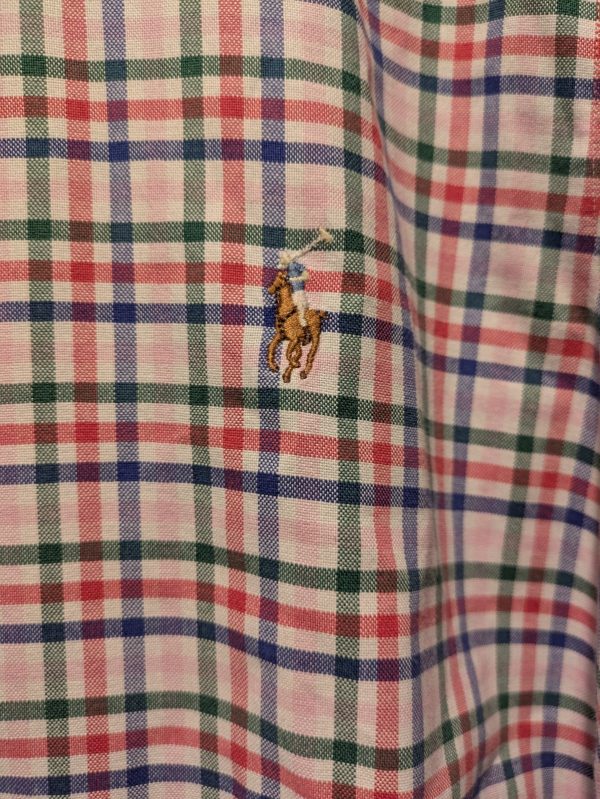 Mens Polo Ralph Lauren Plaid Button Down Long Sleeve Medium - Image 3