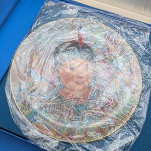 Edna Hibel Nobility of Children Chief Red Feather Porcelain Collectible Plate