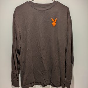 2020 Playboy Long Sleeve T Shirt Orange Black Large