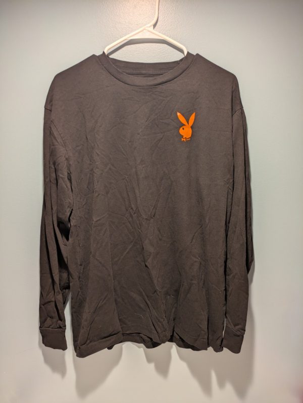 2020 Playboy Long Sleeve T Shirt Orange Black Large
