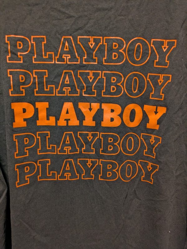 2020 Playboy Long Sleeve T Shirt Orange Black Large - Image 3