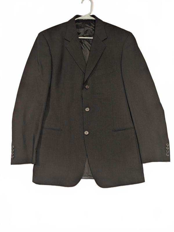 Hugo Boss Suit Jacket Black Wool Einstein Sigma USA Designer Sport 40R